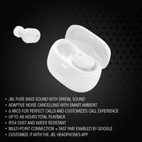 JBL Tune Buds 2 Bežične Bluetooth slušalice s potiskivanjem buke, 48 sati reprodukcije, IP54 vodootpornost, Multipoint, crne 2