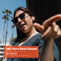 JBL Tune Flex True Wireless Bluetooth slušalice s aktivnim poništavanjem buke, Smart Ambient funkcijom, 32 sata trajanja baterije, bijele, veličina S 2