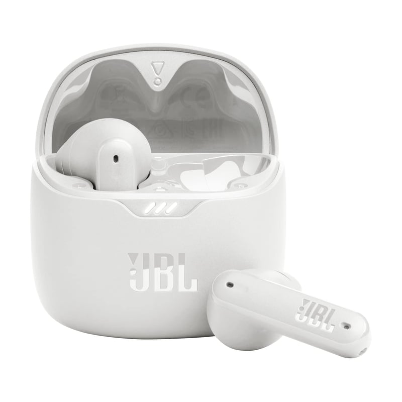 JBL Tune Flex True Wireless Bluetooth slušalice s aktivnim poništavanjem buke, Smart Ambient funkcijom, 32 sata trajanja baterije, bijele, veličina S