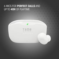 JBL Wave Buds 2 vezeték nélküli Bluetooth fülhallgató, IP54, 40 óra - fehér 2