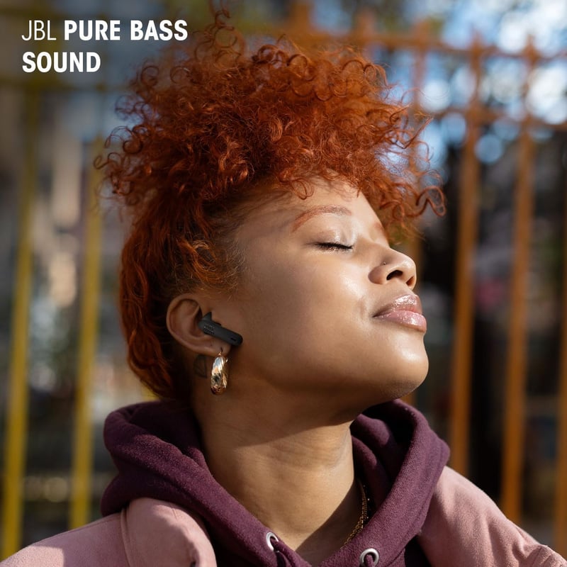 JBL Wave Flex 2 Bluetooth fülhallgató 40 órás akkumulátor, IP54 vízálló, multipoint - black, JBL Wave Flex 2