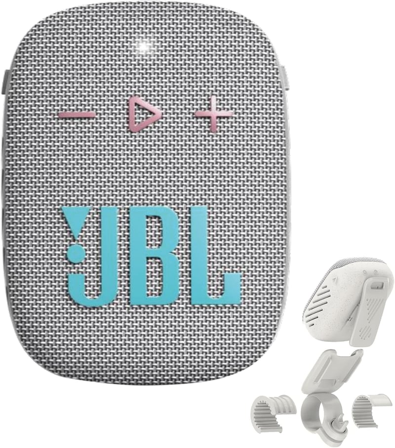 JBL Wind 3S szürke hordozható Bluetooth hangszóró, IP67 vízálló, 5W, 5 óra akkumulátor - grey