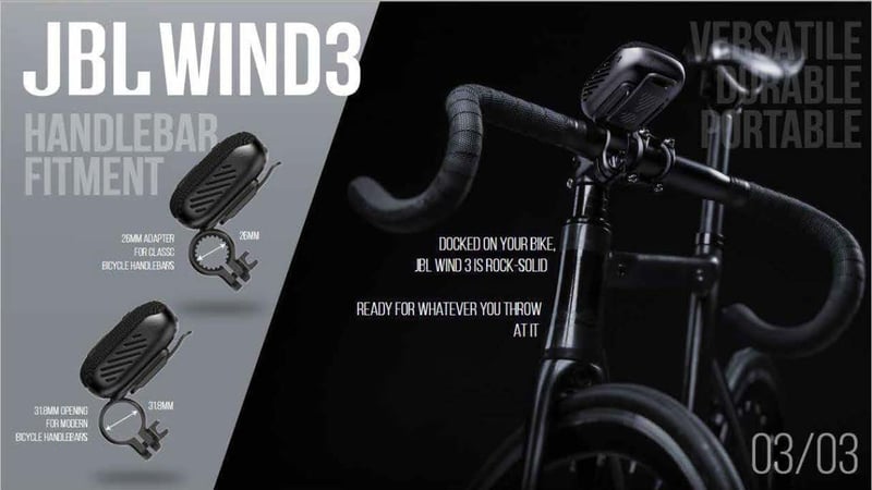 JBL Wind 3S szürke hordozható Bluetooth hangszóró, IP67 vízálló, 5W, 5 óra akkumulátor - grey