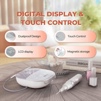 JCMASTER TouchPro+ Elektromos Körömcsiszoló 35000 RPM Gél és Akrilfesték Körömhöz Professzionális Szett 3
