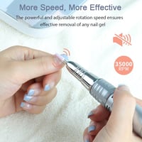 JCMASTER TouchPro+ Elektromos Körömcsiszoló Szett Gél és Akrillhoz 6 Fej 35000 rpm 3