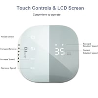 JCMASTER TouchPro+ Elektromos Körömcsiszoló Szett Gél és Akrillhoz 6 Fej 35000 rpm 2
