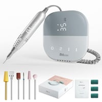 JCMASTER TouchPro+ Elektromos Körömcsiszoló Szett Gél és Akrillhoz 6 Fej 35000 rpm 1