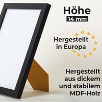 JCNORD fekete képkeret 10x15 cm MDF fa modern fali asztali fotókeret akril üveggel 3