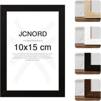 JCNORD fekete képkeret 10x15 cm MDF fa modern fali asztali fotókeret akril üveggel 1