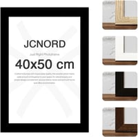 JCNORD fekete MDF képkeret 40x50 cm akril üveggel fali és asztali fotókerethez 1