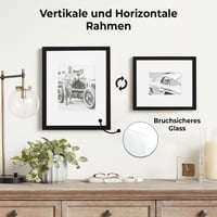 JCNORD fekete MDF képkeret 40x50 cm akril üveggel fali és asztali fotókerethez 5