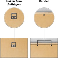 JCNORD fekete MDF képkeret 40x50 cm akril üveggel fali és asztali fotókerethez 3