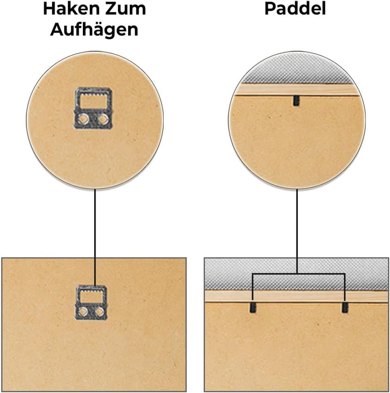 JCNORD fekete MDF képkeret 40x50 cm akril üveggel fali és asztali fotókerethez