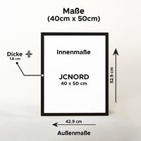 JCNORD fekete MDF képkeret 40x50 cm akril üveggel fali és asztali fotókerethez 2