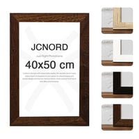 JCNORD MDF okvir za slike u boji oraha 40x50 cm s nelomljivim pleksiglasom - moderan zidni i stolni okvir za fotografije 1
