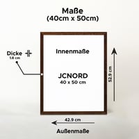 JCNORD MDF okvir za slike u boji oraha 40x50 cm s nelomljivim pleksiglasom - moderan zidni i stolni okvir za fotografije 2