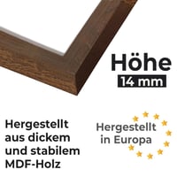 JCNORD MDF Fotorámik 50x70 cm, farba orech, s nerozbitným akrylátovým sklom - Moderný rám na fotky na stenu aj na stôl 3