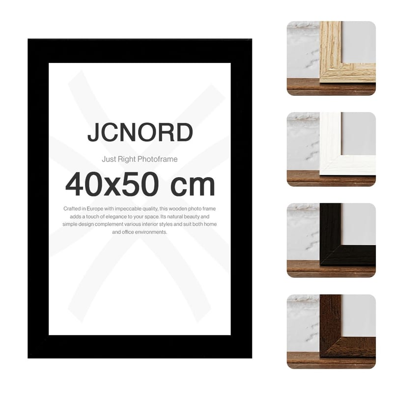 JCNORD MDF okvir za slike s akrilnim staklom - crni - 40x50 cm