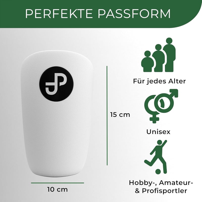 JDP Premium Schienbeinschoner Foci Lábszárvédő Férfi Női Gyerek Állítható - White