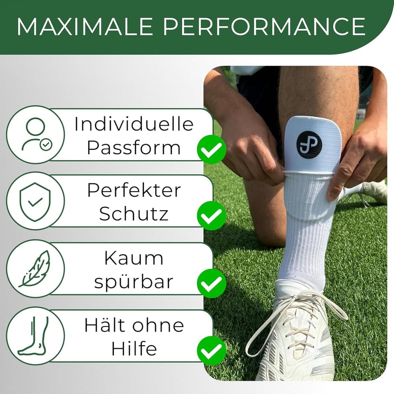 JDP Premium Schienbeinschoner Foci Lábszárvédő Férfi Női Gyerek Állítható - White