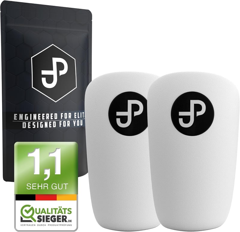 JDP Premium Schienbeinschoner Foci Lábszárvédő Férfi Női Gyerek Állítható - White