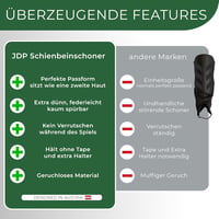 JDP Premium Schienbeinschoner Foci Lábszárvédő Férfi Női Gyerek Állítható - White 4
