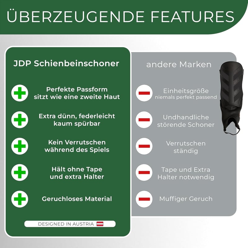 JDP Premium Schienbeinschoner Foci Lábszárvédő Férfi Női Gyerek Állítható - White