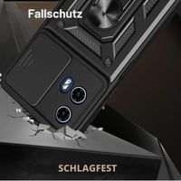 Husă JDXHFF Albastră pentru Motorola Moto G35 5G (6,72") + 1 x Folie de protecție din sticlă securizată 7