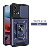 Husă JDXHFF Albastră pentru Motorola Moto G35 5G (6,72") + 1 x Folie de protecție din sticlă securizată 2