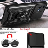 Husă JDXHFF Albastră pentru Motorola Moto G35 5G (6,72") + 1 x Folie de protecție din sticlă securizată 4