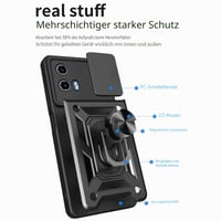 Husă JDXHFF Albastră pentru Motorola Moto G35 5G (6,72") + 1 x Folie de protecție din sticlă securizată 8