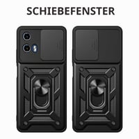 Husă JDXHFF Albastră pentru Motorola Moto G35 5G (6,72") + 1 x Folie de protecție din sticlă securizată 5