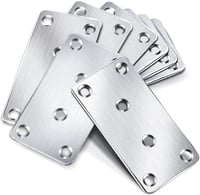 Jeboler 10 db Rozsdamentes Acél Lapos Csatlakozó 80x40mm Fúrt Lemez 1
