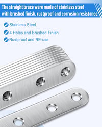 Jeboler Rozsdamentes Lapos Összekötő 10db 100x16mm Fém Csatlakozó Lemez 3