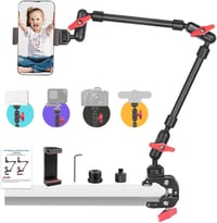 JEBUTU 22 hüvelyk 56 cm Magic Arm szuper bilincses asztali állvány akciókamera webkamera mikrofonhoz piros fekete 1