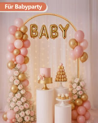 Cadru metalic pentru fundal de nuntă JEBUTU – 1,8m / 2m / 2,2m – Set din 3 piese, arcadă decorativă 3
