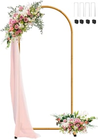 Cadru metalic pentru fundal de nuntă JEBUTU – 1,8m / 2m / 2,2m – Set din 3 piese, arcadă decorativă 1
