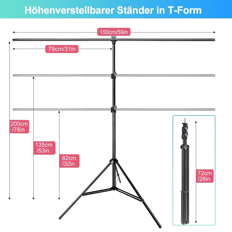 JEBUTU fehér fotóháttér állvány 1,5 x 2 m 5 rögzítő csipesszel streaming fotó videó Zoomhoz háttérlap
