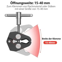Magické rameno JEBUTU so super svorkou a držiakom typu cold shoe – červené/čierne – 56 cm 5