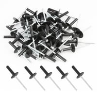 Set 50 nituri oarbe din aluminiu Jecdfs, antracit, 4 mm x 20 mm, rezistente la coroziune, pentru construcții, industria auto și mobilier 1