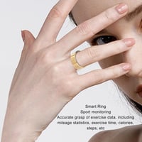 Inteligentný prsteň Jectse na monitorovanie zdravia, veľkosť 7, zlatý, vodotesnosť IP68, krokomer, počítadlo kalórií, multišportový fitness tracker, v reálnom čase 4