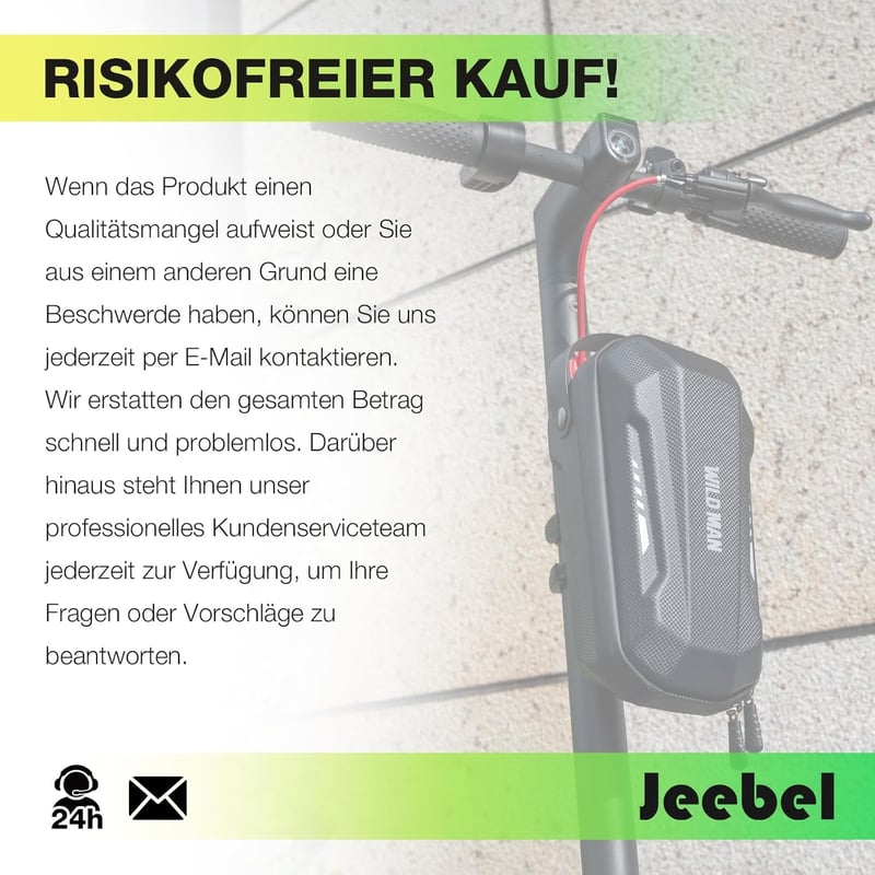 Jeebel 2L Vízálló Kormánytáska Elektromos Rollerhez - Gyorskioldós Váztáska Xiaomi Mijia/Sedway/Ninebot Rollerekhez és Összecsukható Kerékpá