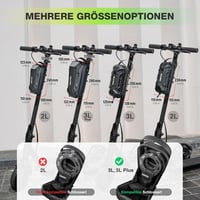 Jeebel 2L Vízálló Kormánytáska Elektromos Rollerhez - Gyorskioldós Váztáska Xiaomi Mijia/Sedway/Ninebot Rollerekhez és Összecsukható Kerékpá 2