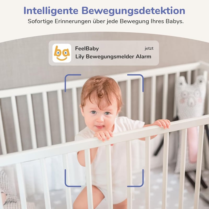 Jeeber 2K Baby Monitor 360° WiFi kamerás bébiőrző éjjellátóval és mozgásérzékeléssel