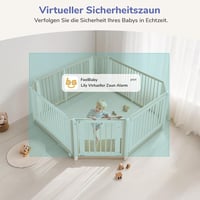 Jeeber 2K Baby Monitor 360° WiFi kamerás bébiőrző éjjellátóval és mozgásérzékeléssel 3