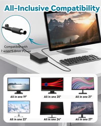 90W nabíjačka Jeestam pre HP Pavilion All-in-One 27" 24" 23" 22" 21" 20" 19" 18", ProDesk 400 600, EliteDesk 800, Omni 120 100, Slimline 400 260 stolný počítač AIO 4
