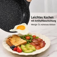 JEETEE alumínium serpenyő tapadásmentes bevonattal, indukciós, 28 cm - szürke 3