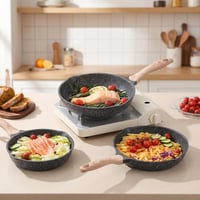 JEETEE alumínium serpenyő tapadásmentes bevonattal, indukciós, 28 cm - szürke 7