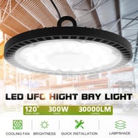 Jefedana 300W LED Ipari Reflektor, 30000LM UFO Műhelylámpa, IP65 Vízálló, 6500K Hideg Fehér Mennyezeti Világítás Műhelyekbe, Gyárcsarnokokba 2