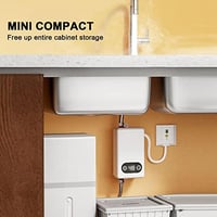 Jeffergarden 3400 W tartály nélküli elektromos azonnali vízmelegítő IPX4 konyha fürdő 5
